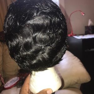 Short Finger Wave Human Hair Wig